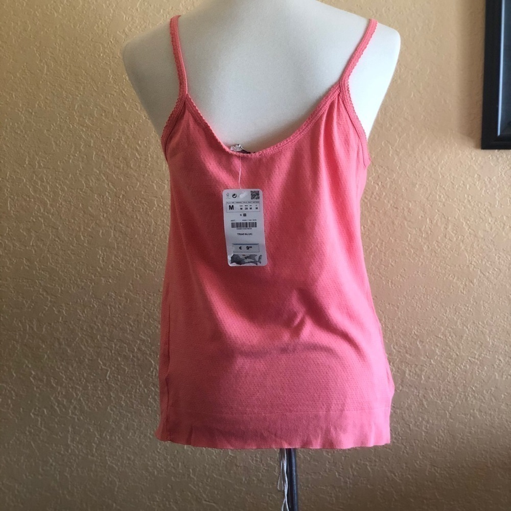 Zara Trafaluc Women’s Coral Tank Top size s m - Picture 3 of 6